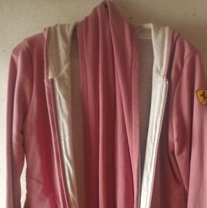 Puma dusty pink zip hoodie with matching scarf